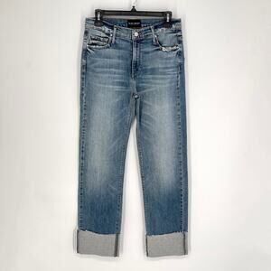 Black Orchid Denim NEW Vintage Rehab Linda Cuffed Wide Leg Jeans Sz 28 Blue